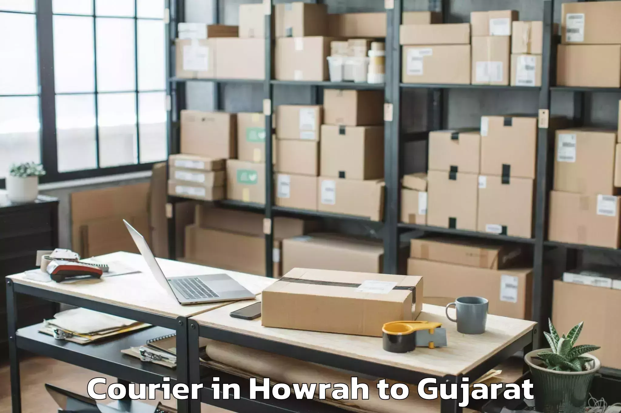 Expert Howrah to Manavadar Courier